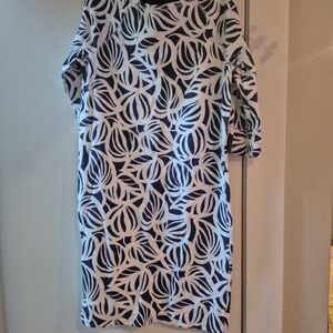 Elegant Black and White Patterned Dress